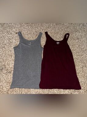 Gray and Burgundy Tank Tops - Pack of 2